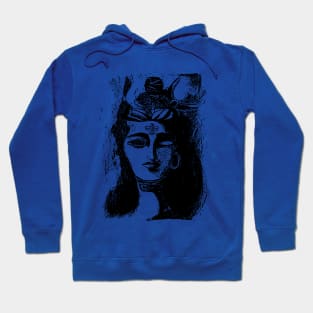 Shiva Potrait Charcoal Hoodie